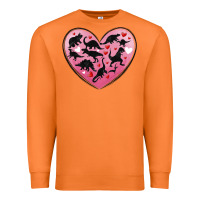 Carrot dinosaur valentine heart Premium Sweatshirt - MaliasSmallBusiness
