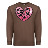 Chestnut dinosaur valentine heart Premium Sweatshirt - MaliasSmallBusiness