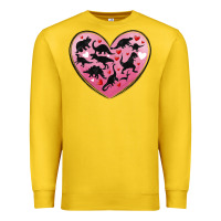 Lemon dinosaur valentine heart Premium Sweatshirt - MaliasSmallBusiness