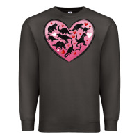 Smoke dinosaur valentine heart Premium Sweatshirt - MaliasSmallBusiness