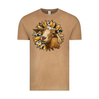 Vintage Camel sunflower with goat Vintage Tee - RanaPortraitStore