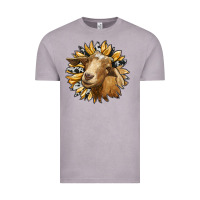Vintage Zinc sunflower with goat Vintage Tee - RanaPortraitStore