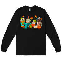 Black fall coffee cups Long Sleeve Tee - AdoDesignShop