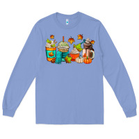 Colony Blue fall coffee cups Long Sleeve Tee - AdoDesignShop