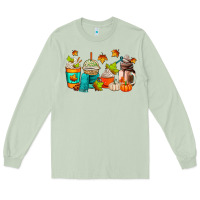 Matcha fall coffee cups Long Sleeve Tee - AdoDesignShop