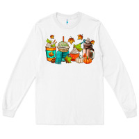 White fall coffee cups Long Sleeve Tee - AdoDesignShop