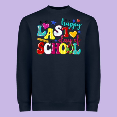 Happy Last Day Of School Heavyweight Sweatshirt Designed By Texasbilliewilder