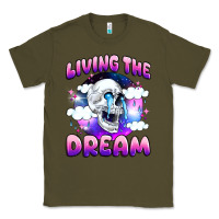 Army Green living the dream Classic Tee - JahusDesignShop