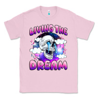 Bubblegum Pink living the dream Classic Tee - JahusDesignShop