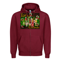 Burgundy Christmas cocktail Zipper Hoodie - AdoDesignShop