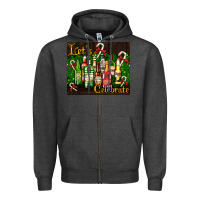 Charcoal Heather Christmas cocktail Zipper Hoodie - AdoDesignShop