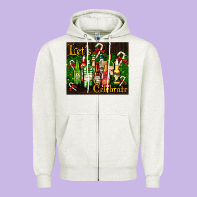 Christmas Cocktail Zipper Hoodie Designed By Adodesignshop