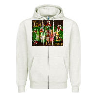 Oatmeal Heather Christmas cocktail Zipper Hoodie - AdoDesignShop