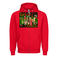 Red Christmas cocktail Zipper Hoodie - AdoDesignShop