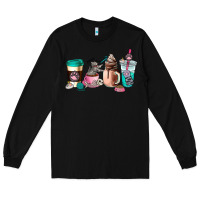 Black cat  coffee cup Long Sleeve Tee - AdoDesignShop