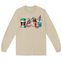 Mushroom cat  coffee cup Long Sleeve Tee - AdoDesignShop