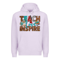 Lilac Teach Love Inspire With Leopard Premium Hoodie - BundleAndBundleShop