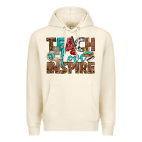 Tofu Teach Love Inspire With Leopard Premium Hoodie - BundleAndBundleShop