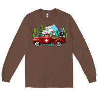 Chestnut lvn nurse truck with cactus and sunflowers Long Sleeve Tee - AdoDesignShop