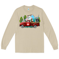 Mushroom lvn nurse truck with cactus and sunflowers Long Sleeve Tee - AdoDesignShop