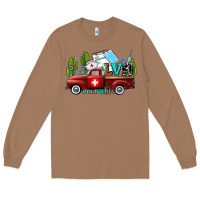 Toasted Coconut lvn nurse truck with cactus and sunflowers Long Sleeve Tee - AdoDesignShop