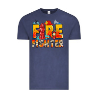 Vintage Denim firefighter Vintage Tee - Zillion Design Studio