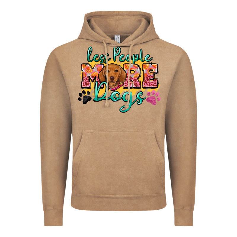 Less People More Dogs Vintage Hoodie by Zillion Design Studio | Teevron