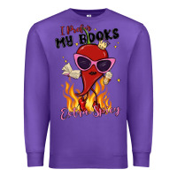Purple i prefer my books extra spicy Premium Sweatshirt - MaliasSmallBusiness
