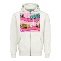 Oatmeal Heather easter school bus seamless pattern Zipper Hoodie - BundleAndBundleShop