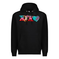 Black xoxo guarnsey cow Premium Hoodie - AdoDesignShop