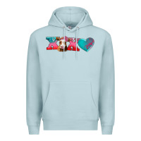 Blue Mist xoxo guarnsey cow Premium Hoodie - AdoDesignShop