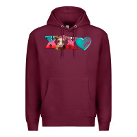 Burgundy xoxo guarnsey cow Premium Hoodie - AdoDesignShop