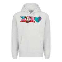 Dove Grey xoxo guarnsey cow Premium Hoodie - AdoDesignShop