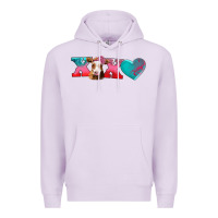 Lilac xoxo guarnsey cow Premium Hoodie - AdoDesignShop