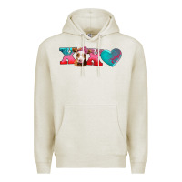 Oatmeal Heather xoxo guarnsey cow Premium Hoodie - AdoDesignShop