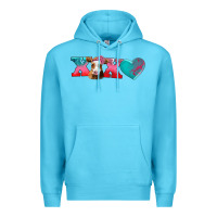Ocean Blue xoxo guarnsey cow Premium Hoodie - AdoDesignShop