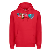 Red xoxo guarnsey cow Premium Hoodie - AdoDesignShop