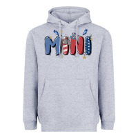 Heather Grey 4th july mini Heavyweight Hoodie - MaliasSmallBusiness