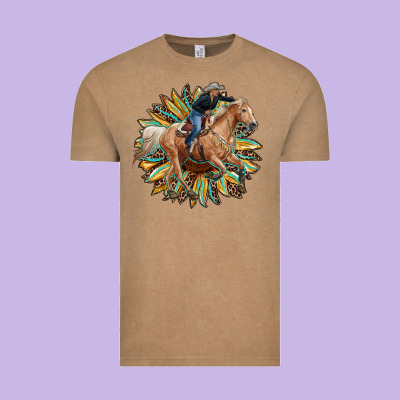 Sunflower Rodeo Vintage Tee Designed By Ranaportraitstore