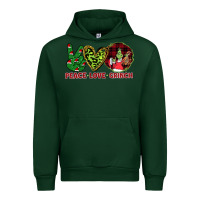 Forest Green Peace Love Grinch Urban Hoodie - Bettercallsaul