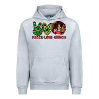 Heather Grey Peace Love Grinch Urban Hoodie - Bettercallsaul
