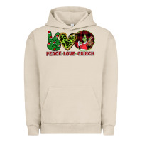 Pigment French Oak Peace Love Grinch Urban Hoodie - Bettercallsaul