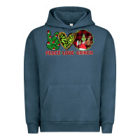 Pigment Midnight Navy Peace Love Grinch Urban Hoodie - Bettercallsaul