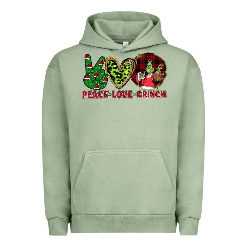 Peace Love Grinch Urban Hoodie by Bettercallsaul | Teevron