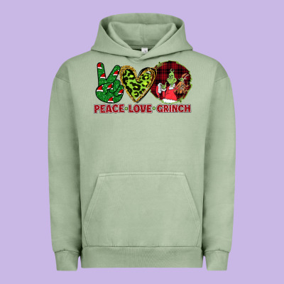 Peace Love Grinch Urban Hoodie Designed By Bettercallsaul