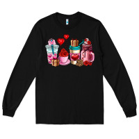 Black valentines day roses coffee cups Long Sleeve Tee - AdoDesignShop