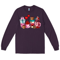 Plum valentines day roses coffee cups Long Sleeve Tee - AdoDesignShop