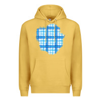 Antique Gold Winter Tartan Patch Premium Hoodie - BundleAndBundleShop