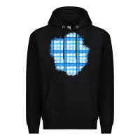 Black Winter Tartan Patch Premium Hoodie - BundleAndBundleShop