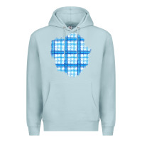 Blue Mist Winter Tartan Patch Premium Hoodie - BundleAndBundleShop